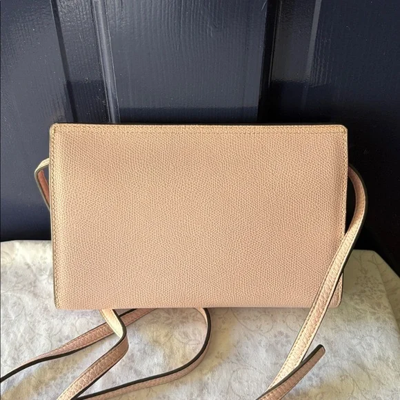 FURLA Blush Pink Leather Three Compartment Crossbody Bag - Picture 6 of 9